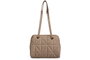 Lucky Bees 391 Bandolera Camel de Polipiel con Bolsillos Interiores, 25x11x21 cm
