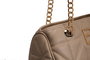 Lucky Bees 391 Bandolera Camel de Polipiel con Bolsillos Interiores, 25x11x21 cm