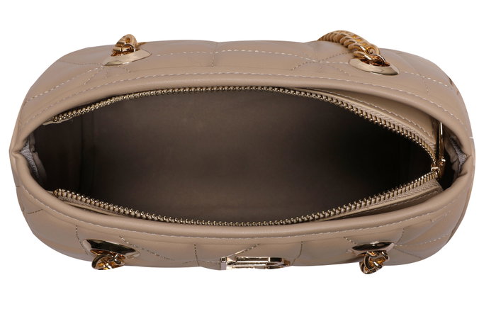 Lucky Bees 391 Bandolera Camel de Polipiel con Bolsillos Interiores, 25x11x21 cm