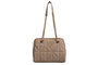 Lucky Bees 391 Bandolera Camel de Polipiel con Bolsillos Interiores, 25x11x21 cm