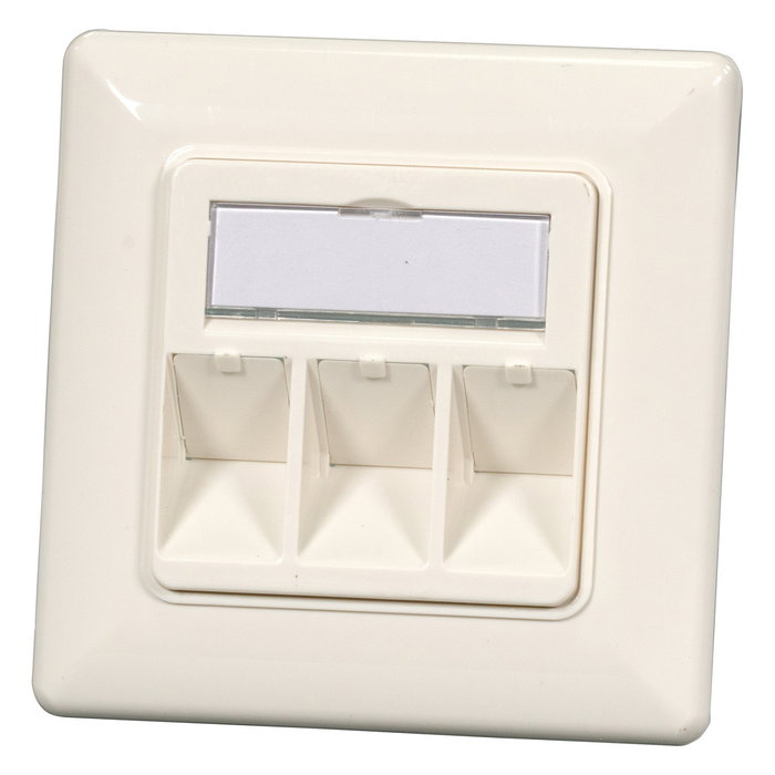 EFB Elektronik Set de marco para 2 puertos Keystone, salida recta, RAL9003 EFB Elektronik Set de marco para 2 puertos Keystone, salida recta, RAL9003