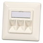 EFB Elektronik Set de marco para 2 puertos Keystone, salida recta, RAL9003