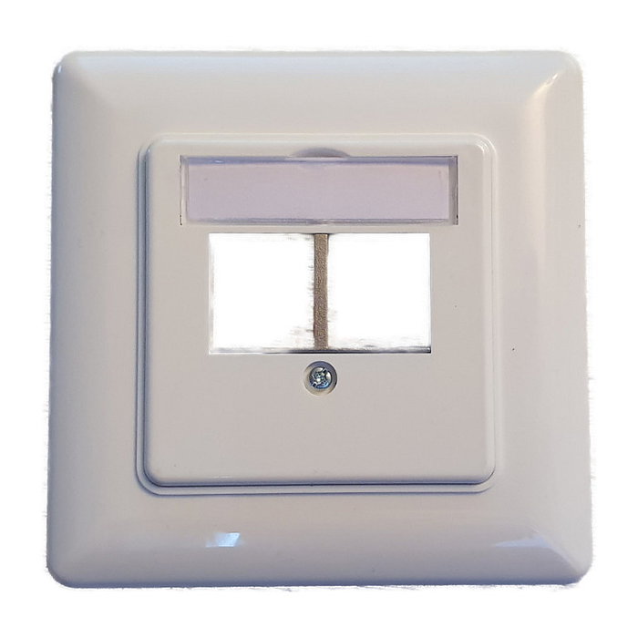 EFB Elektronik Set de marco para 2 puertos Keystone, salida recta, RAL9003 EFB Elektronik Set de marco para 2 puertos Keystone, salida recta, RAL9003