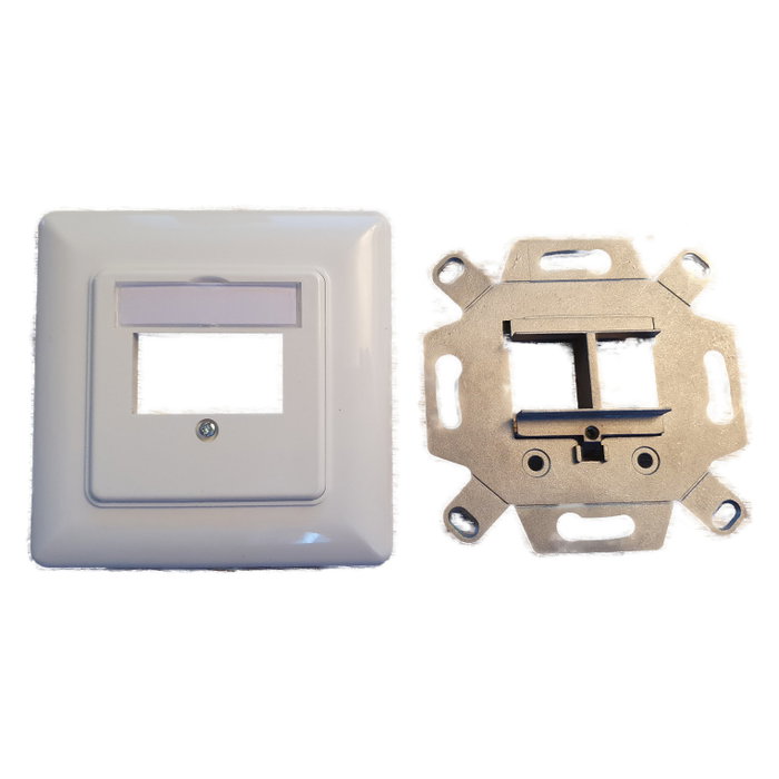 EFB Elektronik Set de marco para 2 puertos Keystone, salida recta, RAL9003 EFB Elektronik Set de marco para 2 puertos Keystone, salida recta, RAL9003