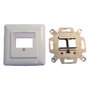 EFB Elektronik Set de marco para 2 puertos Keystone, salida recta, RAL9003