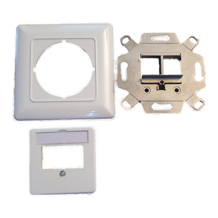EFB Elektronik Set de marco para 2 puertos Keystone, salida recta, RAL9003 EFB Elektronik Set de marco para 2 puertos Keystone, salida recta, RAL9003