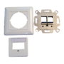 EFB Elektronik ET-25091 Set de marco para 2 puertos Keystones blanco señal