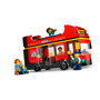 LEGO City Autobús Turístico Rojo de Dos Plantas 60407 con 5 Minifiguras y Bebé, Set de Construcción para Niños +7 Años