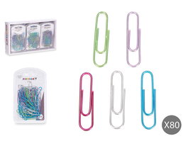 Pincello Set 60 Clips Metalizados 3.3 x 11.5 x 1.5 cm Metal Multicolor (Set de 24)