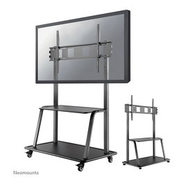 Neomounts NS-M4000BLACK Soporte de suelo móvil para TV, Carro para Televisores de 60 a 105 Pulgadas (152-267 cm), Capacidad 150 kg, Negro