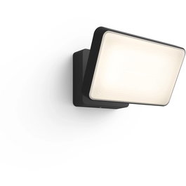 Philips Hue White Proyector Exterior Welcome, Luz de Pared Inteligente Bluetooth/Zigbee, Blanco Cálido 2700K, 2600lm, IP44, Negro