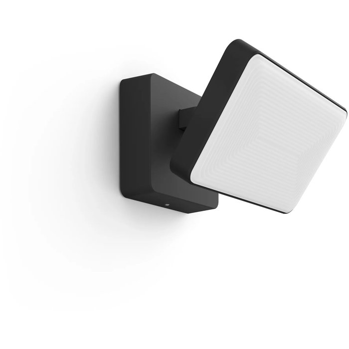 Philips Hue White Proyector Exterior Welcome, Luz de Pared Inteligente Bluetooth/Zigbee, Blanco Cálido 2700K, 2600lm, IP44, Negro