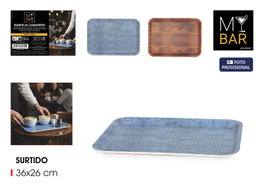 My Bar Bandeja de Servir de Plástico 36x26 cm (Pack de 24) units