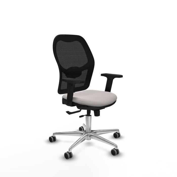 PIQUERAS Y CRESPO Silla de oficina Jorquera con mecanismo Sincro/Traslack, Blanco y Negro PIQUERAS Y CRESPO Silla de oficina Jorquera con mecanismo Sincro/Traslack, Blanco y Negro