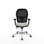 PIQUERAS Y CRESPO Silla de oficina Jorquera con mecanismo Sincro/Traslack, Blanco y Negro