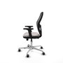 PIQUERAS Y CRESPO Silla de oficina Jorquera con mecanismo Sincro/Traslack, Blanco y Negro
