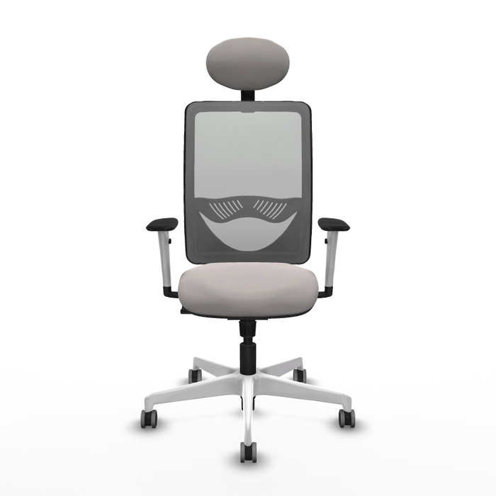 PIQUERAS Y CRESPO Silla de oficina Zulema con Mecanismo Sincro Blanco y Gris