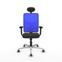 PIQUERAS Y CRESPO Silla de oficina Motilla con mecanismo Sincro, Azul y Negro