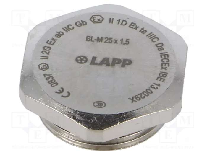 LAPP Tapón SKINDICHT® BL-M ATEX M25 1,5 IP68 con aislamiento LAPP Tapón SKINDICHT® BL-M ATEX M25 1,5 IP68 con aislamiento