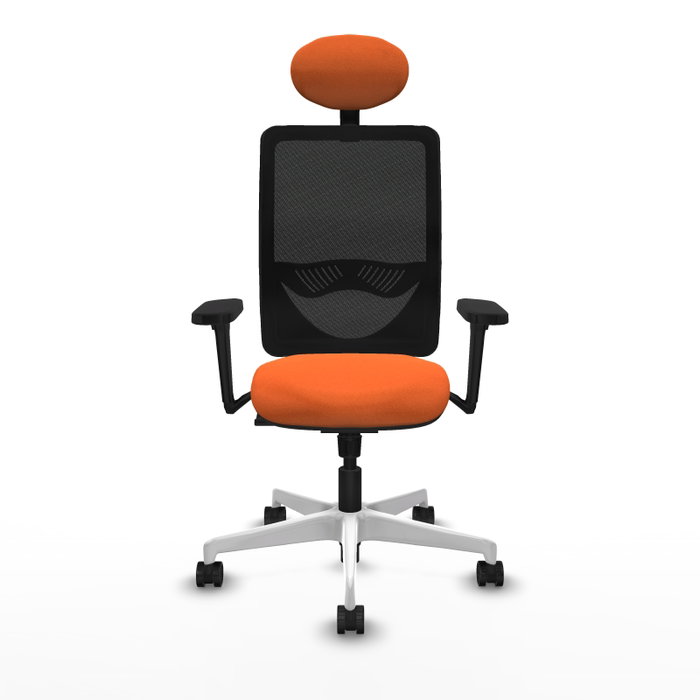 PIQUERAS Y CRESPO Silla de oficina Zulema Naranja con Mecanismo Sincro
