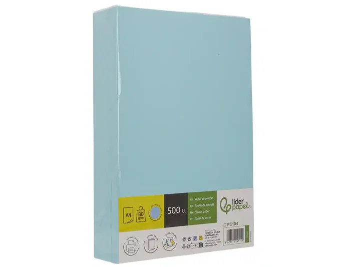 Liderpapel Papel de color celeste DIN A4 80 g 500 hojas