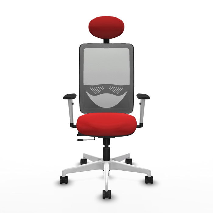 PIQUERAS Y CRESPO Silla de oficina Zulema con mecanismo Sincro/Traslack Rojo y Gris PIQUERAS Y CRESPO Silla de oficina Zulema con mecanismo Sincro/Traslack Rojo y Gris
