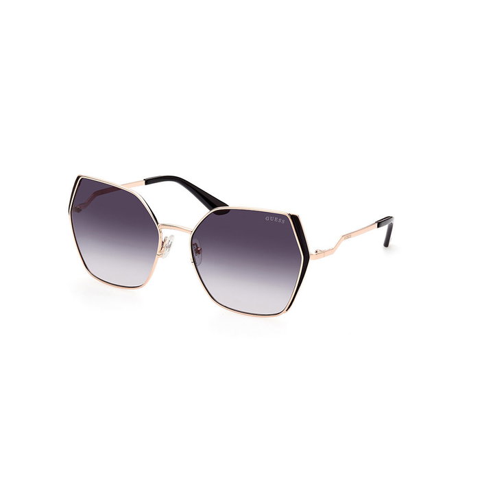 Guess Gafas GU7843 Gafas de Sol para Mujer, Diseño Geométrico con Armazón Metálico, Puente 18 mm, Lente 61 mm, Patilla 135 mm
