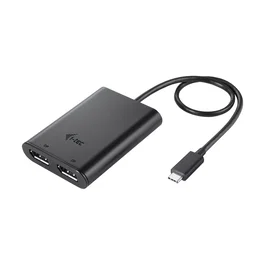 i-tec C31DUAL4K60DP Adaptador USB-C a Dual DisplayPort 8K 30Hz / 4K 60Hz para 2 Monitores, Plug & Play, Compatible con Windows/Mac/Linux, Negro