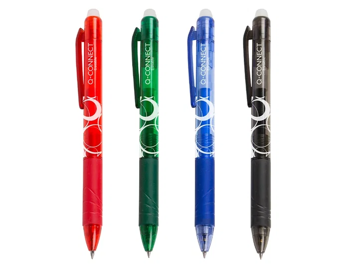 Q-connect Bolígrafo Retractil Borrable Gel 0,7 mm Color Verde