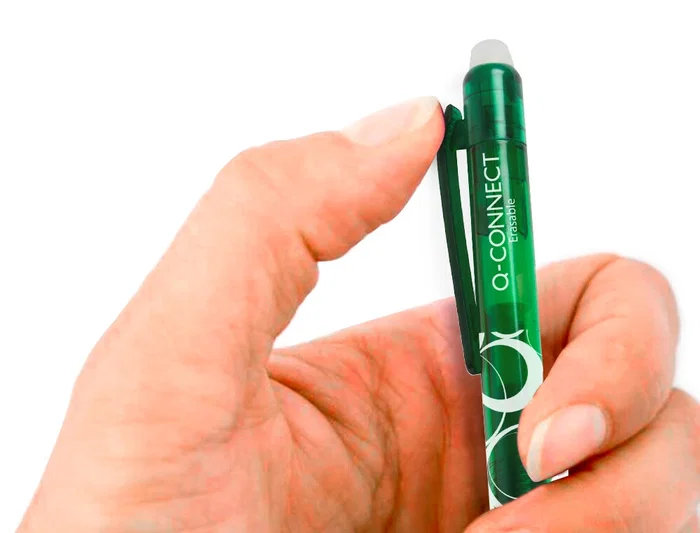 Q-connect Bolígrafo Retractil Borrable Gel 0,7 mm Color Verde