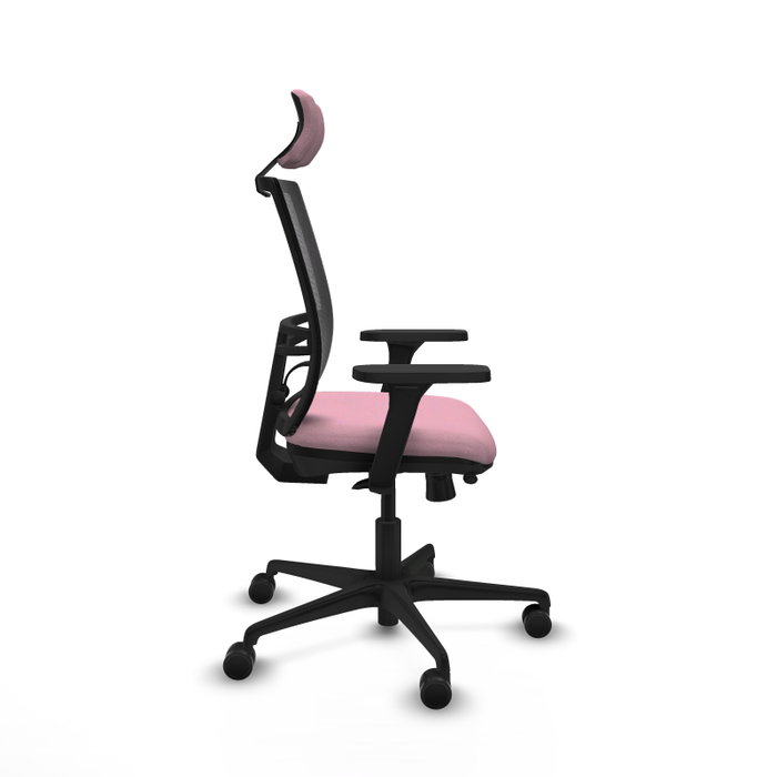 PIQUERAS Y CRESPO Silla de oficina Yunquera con mecanismo Sincro/Traslack, Rosa y Negro PIQUERAS Y CRESPO Silla de oficina Yunquera con mecanismo Sincro/Traslack, Rosa y Negro