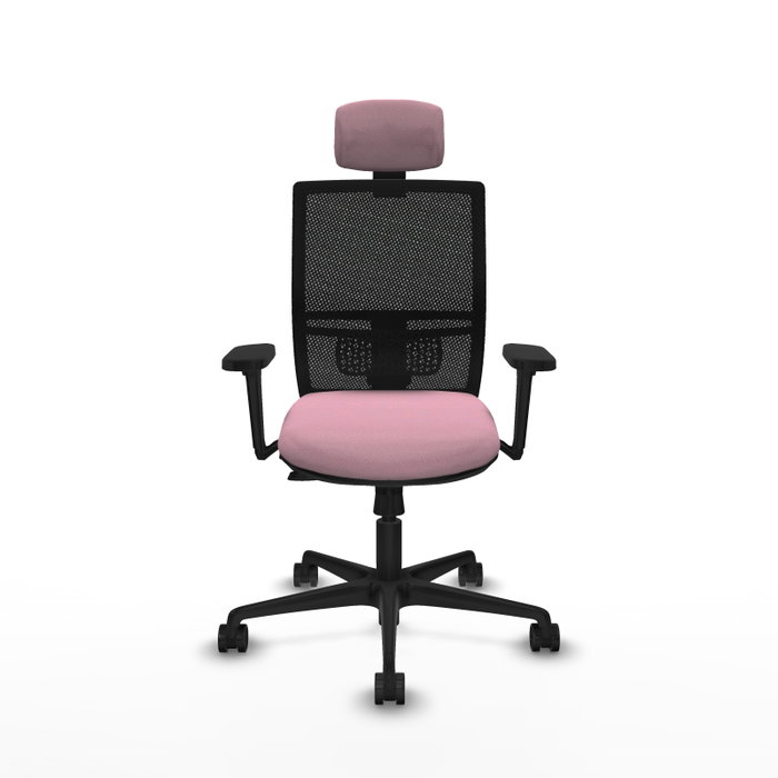 PIQUERAS Y CRESPO Silla de oficina Yunquera con mecanismo Sincro/Traslack, Rosa y Negro PIQUERAS Y CRESPO Silla de oficina Yunquera con mecanismo Sincro/Traslack, Rosa y Negro