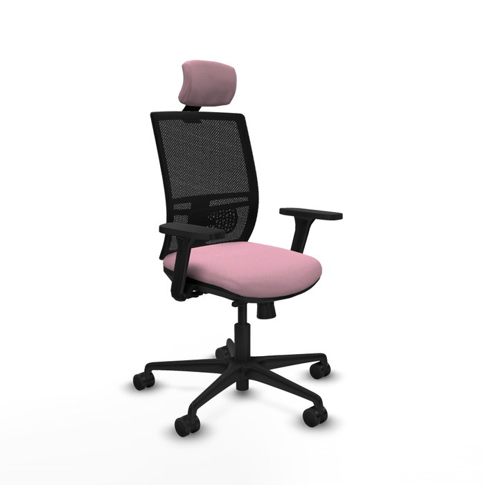 PIQUERAS Y CRESPO Silla de oficina Yunquera con mecanismo Sincro/Traslack, Rosa y Negro PIQUERAS Y CRESPO Silla de oficina Yunquera con mecanismo Sincro/Traslack, Rosa y Negro