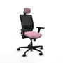 PIQUERAS Y CRESPO Silla de oficina Yunquera con mecanismo Sincro/Traslack, Rosa y Negro