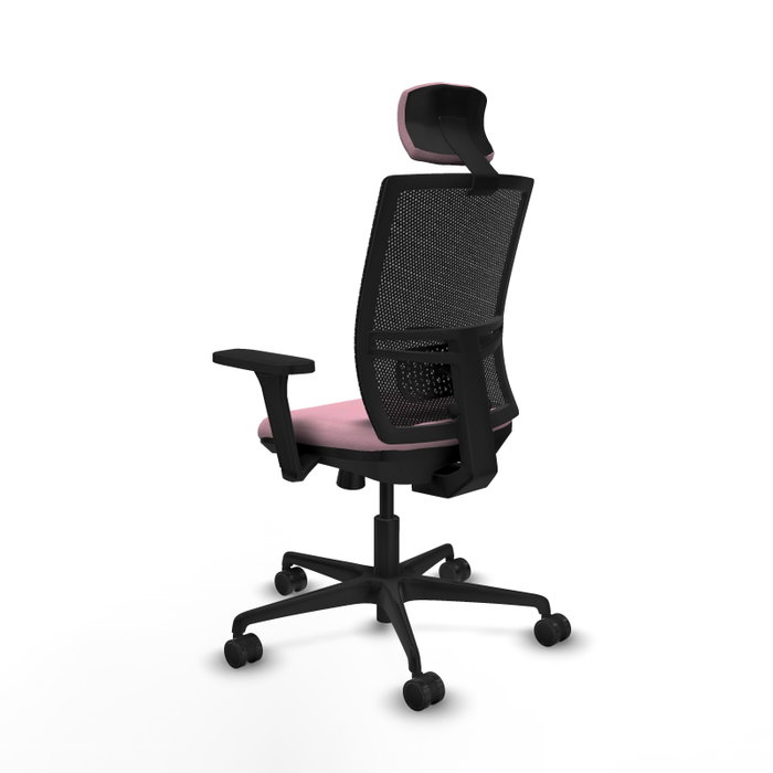 PIQUERAS Y CRESPO Silla de oficina Yunquera con mecanismo Sincro/Traslack, Rosa y Negro PIQUERAS Y CRESPO Silla de oficina Yunquera con mecanismo Sincro/Traslack, Rosa y Negro