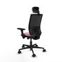 PIQUERAS Y CRESPO Silla de oficina Yunquera con mecanismo Sincro/Traslack, Rosa y Negro