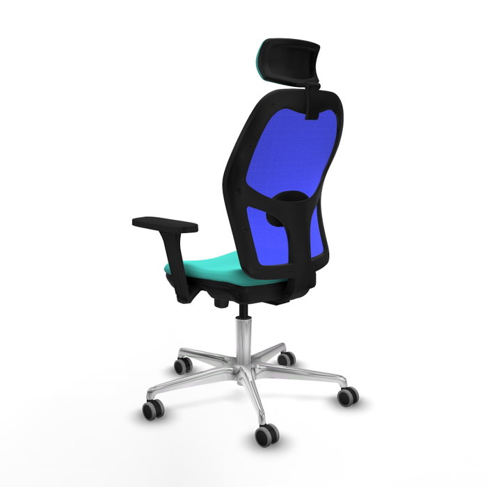 PIQUERAS Y CRESPO Silla de oficina Jorquera Sincro/Traslack Turquesa y Azul