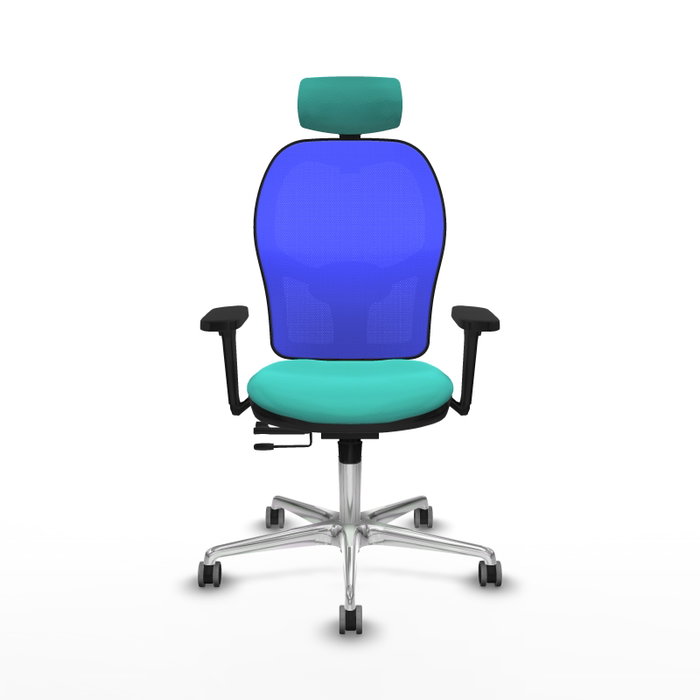 PIQUERAS Y CRESPO Silla de oficina Jorquera Sincro/Traslack Turquesa y Azul