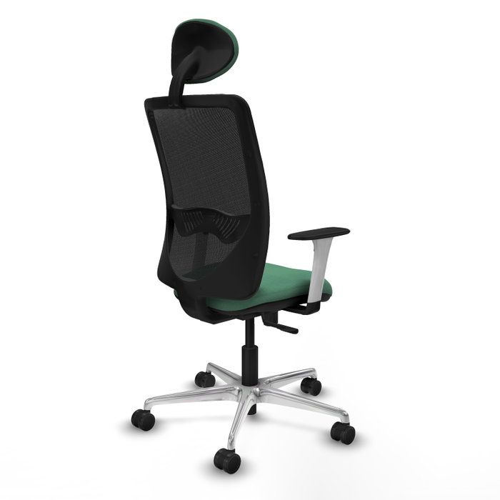 PIQUERAS Y CRESPO Silla de oficina Zulema con mecanismo Sincro Verde esmeralda y Negro