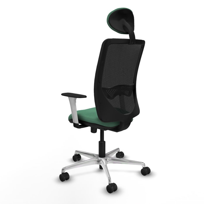PIQUERAS Y CRESPO Silla de oficina Zulema con mecanismo Sincro Verde esmeralda y Negro