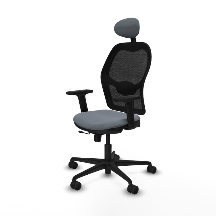 PIQUERAS Y CRESPO Silla de oficina Jorquera con mecanismo Sincro/Traslack, Gris y Negro PIQUERAS Y CRESPO Silla de oficina Jorquera con mecanismo Sincro/Traslack, Gris y Negro