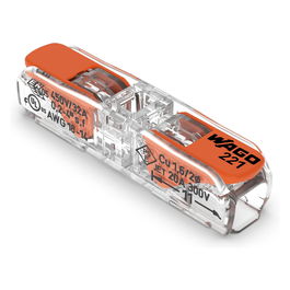 WAGO 221-2411 Conectores de Paso para Cableado Eléctrico, 4mm, 60 Piezas