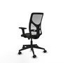 PIQUERAS Y CRESPO Silla de oficina Motilla con mecanismo Sincro, Negro/Blanco