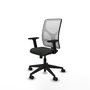 PIQUERAS Y CRESPO Silla de oficina Motilla con mecanismo Sincro, Negro/Blanco