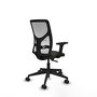 PIQUERAS Y CRESPO Silla de oficina Motilla con mecanismo Sincro, Negro/Blanco