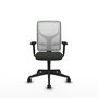 PIQUERAS Y CRESPO Silla de oficina Motilla con mecanismo Sincro, Negro/Blanco