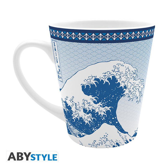 Abystyle Taza de Cerámica La Gran Ola de Kanagawa de Hokusai - 250ml - Apta Microondas y Lavavajillas - Diseño Artístico Japonés