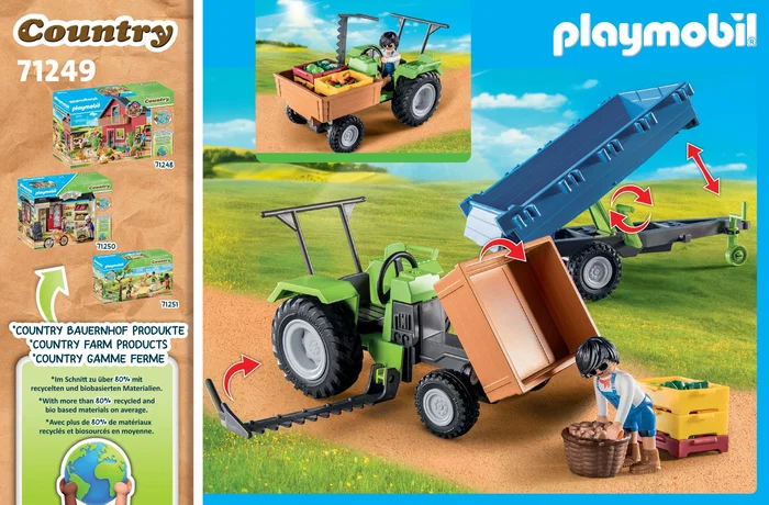 Playmobil Country 71249 Tractor con Remolque