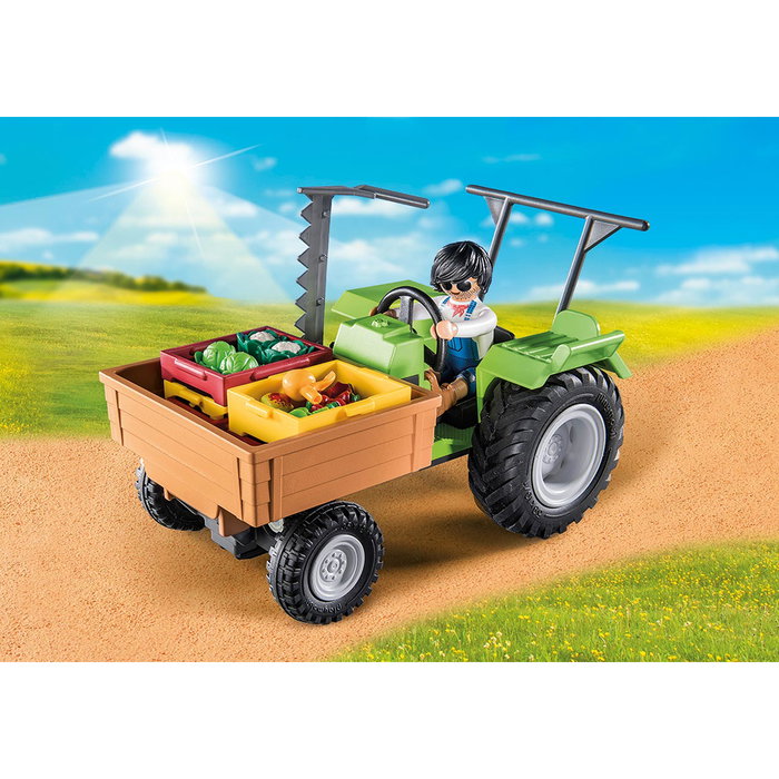 Playmobil Tractor Con Remolque Country 71249