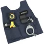 KLEIN 8821 Chaleco SWAT para Disfraz de Policía con Taser Electrónico, Cámara Corporal y Esposas - Para mayores de 3 años